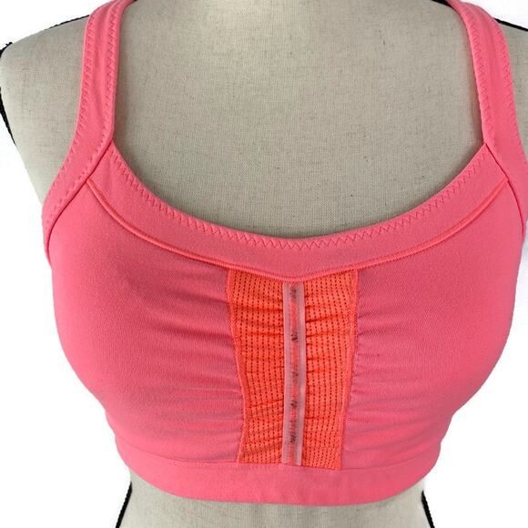 Athleta Freedom Sports Bra Criss Cross Back Rare Coral Pink 964640 Womens Sz Sm - Picture 6 of 13